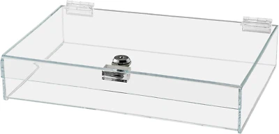 Acrylic Locking Display Case with Lock and Keys 12" X 10" X 3" Clear Countertop - Image 1 of 4