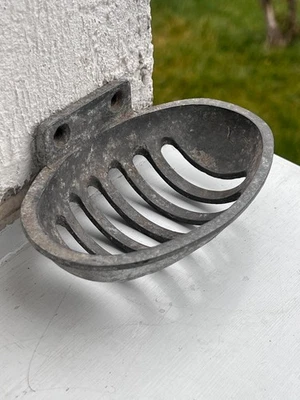 Vintage RARE USSR Cast Aluminum Soap Dish Soviet Railway Train Bathroom 1950s - Image 1 of 4