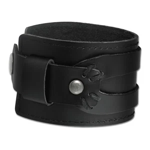Pulsera de cuero SilverDream antigua en negro para hombre LA4293S - Imagen 1 de 5
