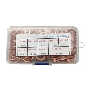 Copper Gasket Set 400PCS Excellent Thermal and Electrical Conductivity - Picture 1 of 10