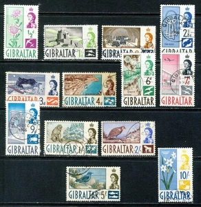GIBRALTAR QE II 1960-62 Pictorial Part Set to 10/- SG 160 to SG 172 VFU - Picture 1 of 2