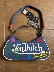Neu mit Etikett von Dutch Schultertasche Denim Einheitsgröße Kette Y2K inspiriert schicke Streetwear - Bild 1 von 9