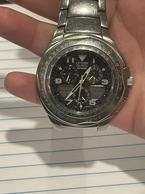 Citizen Men's Eco-Drive Skyhawk Vintage Working Missing Link Vintage Watch Used - Image 1 of 4