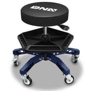 18.4"-23.6" Adjustable 300lbs Mechanics Roller Seats Blue Painted Tool Tray Seat - Picture 1 of 7