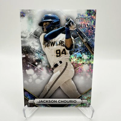 2023 Bowman Sterling - Jackson Chourio #BSP-67 Mini-Diamond Refractor /150 (RC) - Image 1 of 3