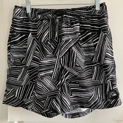 Shorts masculino de vôlei de praia Mercúrio tamanho grande 3 bolsos estilo geométrico retrô - Imagem 1 de 4