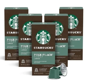 Starbucks by Nespresso Original Line, Pike Place, Medium 10 Count (Pack of 5) - Picture 1 of 1