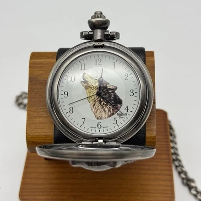 Majesti Gray Wolf Pocket Watch - Quartz - Working, Keeps Good Time - Image 1 of 4