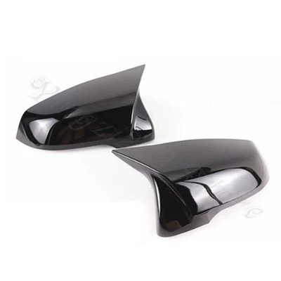 2x Gloss Black Side Mirror Cover Cap For BMW 3/4 SERIES F20 F21 F30 F32 F36 M3 - Imagem 1 de 4