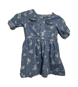 genuine kids oshkosh Denim Floral dress for girls Size 5 T - Picture 1 of 7