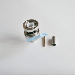 BNC Connector Crimp Male Q9 Plug lot For RG174 RG316 LMR100 RF Coaxial Cable - Picture 1 of 5