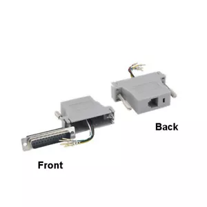 Kentek DB25 maschio a RJ-12 femmina adattatore modulare jack seriale telefono telecomunicazioni - Foto 1 di 1