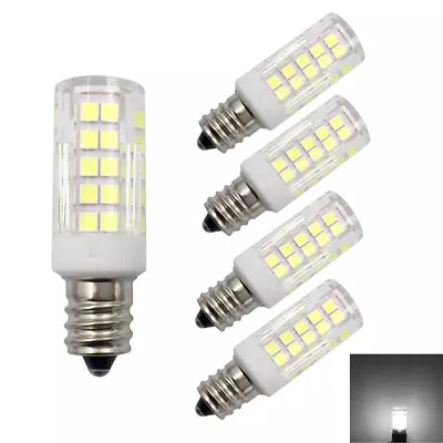 5pcs E12 Candelabra C7 LED bulb Ceramics Ceiling Fan Light 5W 110V Daylight H - Image 1 of 4