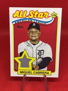 2024 Topps Baseball All-Star Relic Card Miguel Cabrera Game Used Memorabilia - Picture 1 of 2