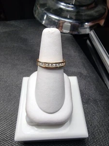 9ct Yellow Gold Rings with Diamond Simulant - #109 - Picture 1 of 5
