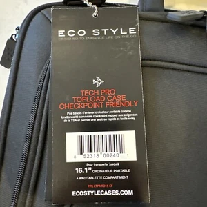 Eco Style Tech Pro, Topload Case Checkpoint Friendly 16.1” NWT - Photo 1/8