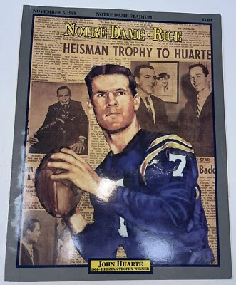 1988 Norte Dame Vs Rice Football Program  - Image 1 of 4