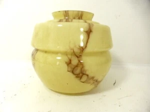 Schönes Glas Lampenschirm einer alten Deckenlampe Bad Flur WC 20/30er Jahre - Bild 1 von 4