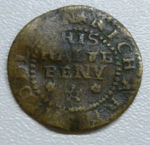 Derbyshire Tideswell 17th Century 1/2d Token W114 1669 Richard Middleton (rare) - Picture 1 of 3