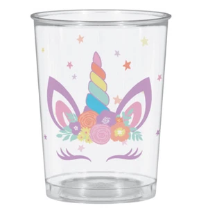 Unicorn Party Supplies Plastic Favour Cup x1 Birthday Girl Tableware Magical - Picture 1 of 1
