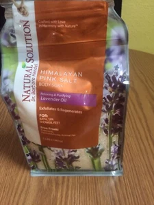 Natural Solution Pink Himalayan Bath Salt Body & Muscle Relief Soak Lavender Oil - Picture 1 of 5