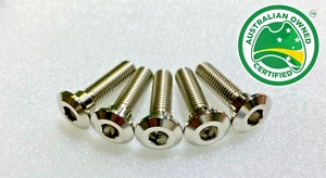 KAWASAKI ZX7R 1996-2003 REAR BRAKE DISC BOLT TITANIUM KIT 5 PACK M8X30MM - Picture 1 of 6