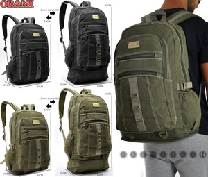 ZAINO MILITARE GRANDE 40L 60L TELA TESSUTO MULTITASCHE CAMPEGGIO VIAGGI TREKKING - Imagen 1 de 25