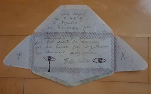 DESSIN À L'ENCRE FRIDA KAHLO 16" x 10" MESSAGE PERSONNEL SOUVENIRS - L'ENFANT- - Photo 1 sur 4