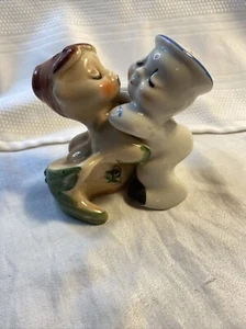 Vintage Paar Van Tellingen Salz & Pfefferstreuer - Matrose & Meerjungfrau - umarmend - Bild 1 von 19