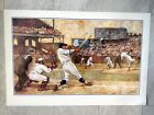 Vintage Babe Ruth Lithograph Poster Print By Paul Birling 30in x 24in 1995