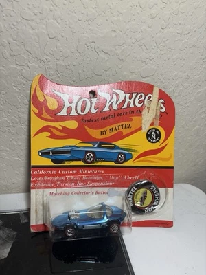 Silhouette Blue Aqua 1968 Redline Hot Wheels Mattel Vintage Blister SELLADO NUEVO Foto 1 de 4