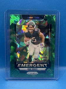 2024 Panini Prizm Rome Odunze EMERGENT Green Cracked Ice (RC) #11 Denver Broncos - Picture 1 of 2