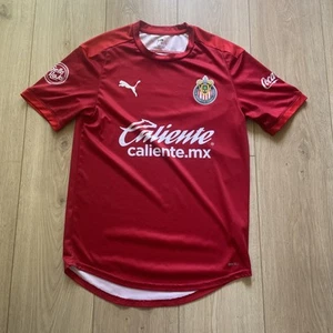 Puma Club Deportivo Guadalajara Soccer Jersey Small Red Futbol Caliente MX - Picture 1 of 16