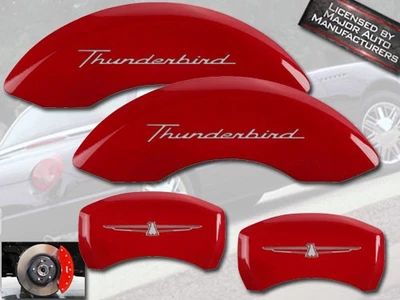Ford "Thunderbird" 2002-2005 cubiertas de pinza de disco de freno delanteras + traseras rojas MGP Foto 1 de 4