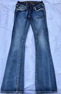 Rock Revival Yui Boot Jeans Size 26 Women's 34" Inseam - Picture 1 of 15