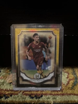 2018-19 Topps Museum Collection UCL - Lorenzo Pellegrini #69 Gold /50 (RC) - Image 1 of 2