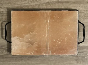 Williams Sonoma Himalayan Salt Plate 8” x 12” x 1.5” and Holder - Picture 1 of 2