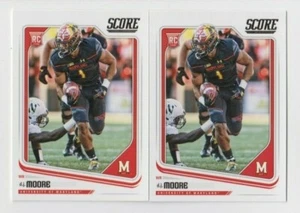(2) DJ Moore 2018 SCORE ROOKIE LOT #384 CAROLINA PANTHERS - Picture 1 of 1