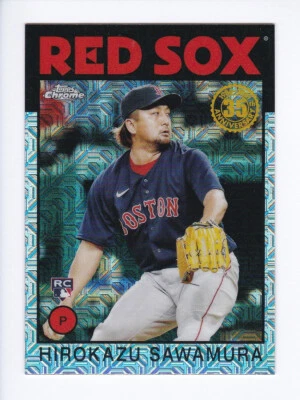 2021 Topps Update Series #86C-46 HIROKAZU SAWAMURA RC 1986 Chrome Mojo ROOKIE - Image 1 of 2