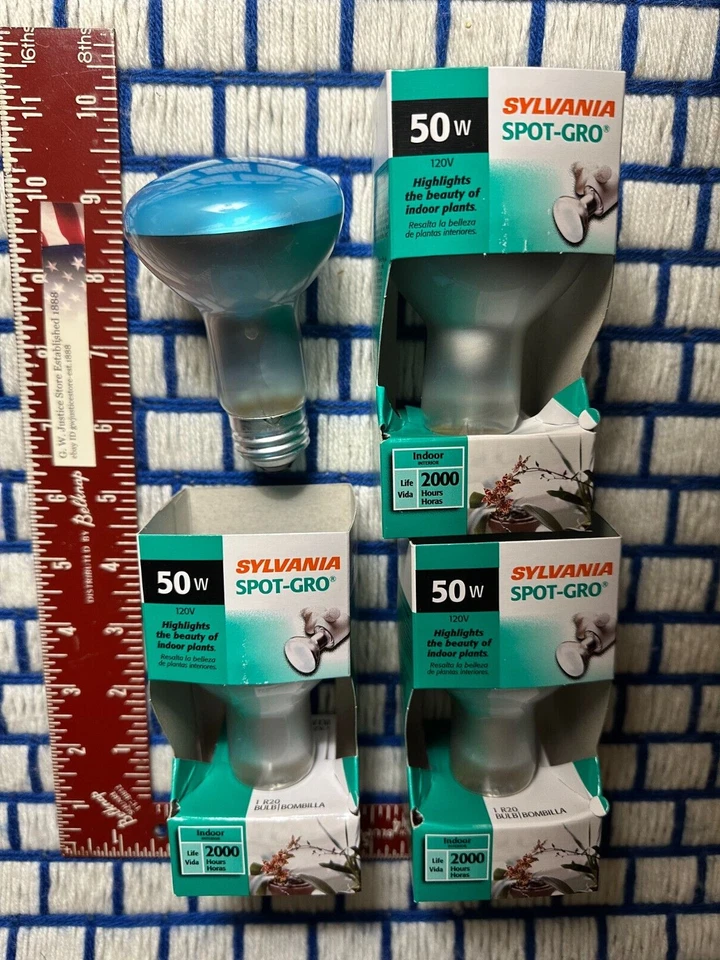 BOXof4 new Grow Light bulb 50 watt R20 plantlite 50R20 daylight 50w plant lamp - Image 1 of 3