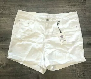 Pantalones cortos blancos Rue21 Vanilla Star 16 para mujer nuevos con etiquetas - tiro alto talla grande - Imagen 1 de 9