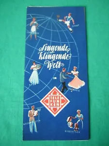 altes Telefunken Radio Prospekt - 6 verschiedene Modelle Röhrenradio Auto Super - Bild 1 von 4