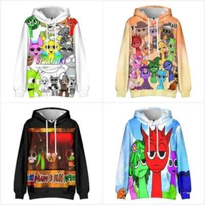 3D Sprunki Hoodie incredibox Wenda Pinki Sweatshirt Funny Cartoon Game Figure Gr - Picture 1 of 26