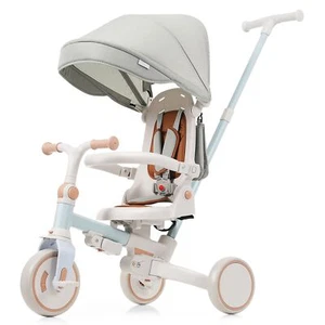7 in 1 Baby Dreirad, faltbares Kleinkind Dreirad mit abnehmbaren und verstellbaren - Bild 1 von 16
