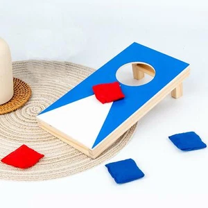 Wood Sandbag Throw Game Cornhole Board Throwing Sandbag Toys for Family Home - Picture 1 of 12