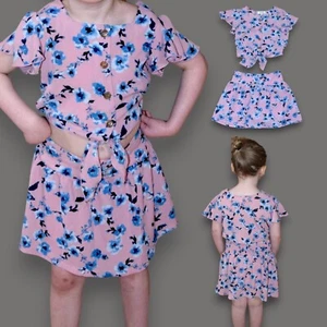 Speechless Kids Girls Sz 7 Tie Front Crop Top Shirt and Skort (Shorts) - Picture 1 of 4
