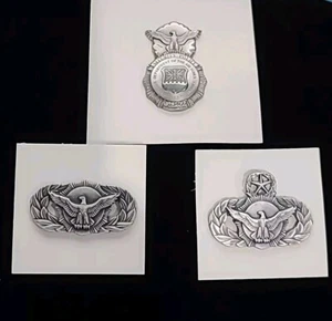 USAF-VERALTET-1960er Mini-Abzeichen-Polizei/Sicherheit-3er Set-versiegelt-Luftwaffe - Bild 1 von 9