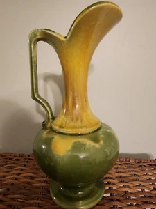 Haeger USA #8180 Grün Tropfglasur Krug oder Ewer, Vintage Keramik, grün und... - Bild 1 von 7