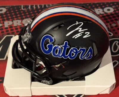 DJ Lagway Signed Riddell Speed Mini Helmet Black JSA Autograph White Gators QB - Image 1 of 4