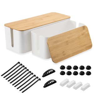 2 Sets Large Cable Management Box Cable Cord Organizer Hider for TV Computer